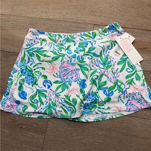 Lilly Pulitzer Luxletic Skort in White and Blue